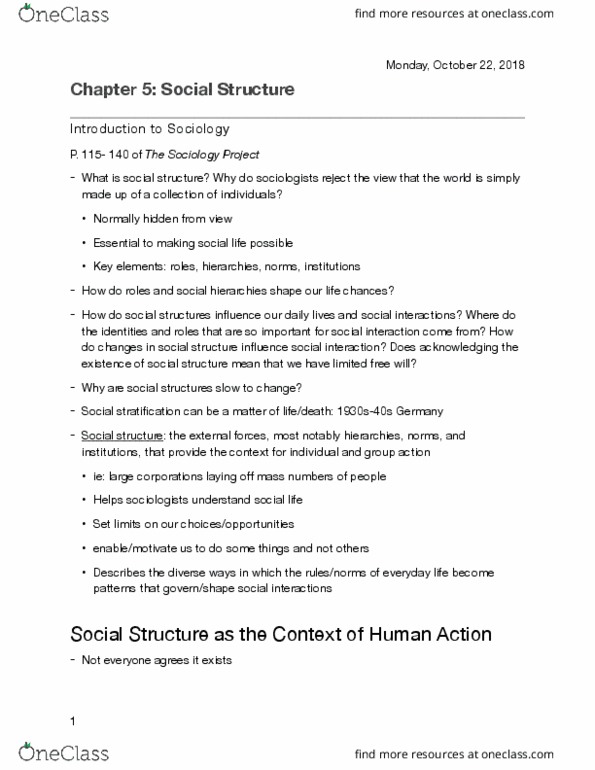 Sociology 1020 Chapter Notes - Chapter 5: Human Action, Glass Ceiling, Qwerty thumbnail
