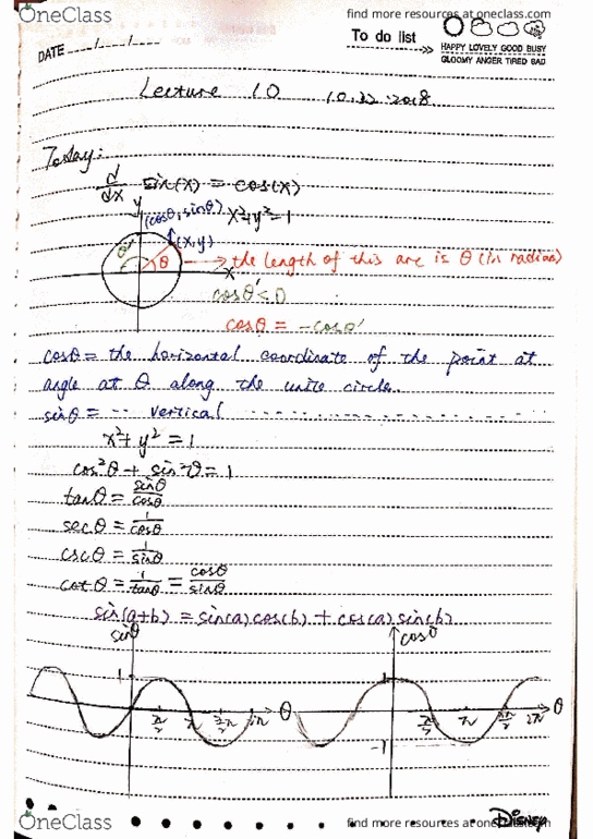 MATH 3A Lecture 10: d/dx sinx=cosx cover image