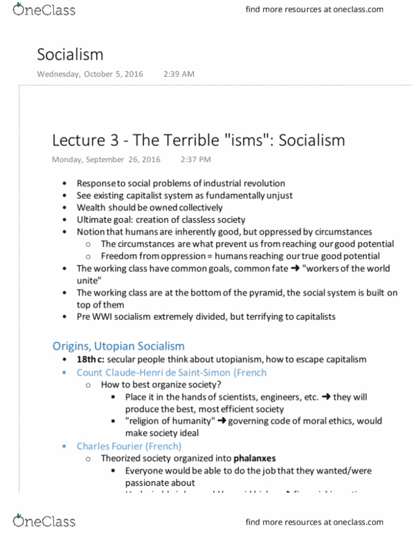 History 1404E Lecture 3: His 1404E Lecture 3-Socialism thumbnail