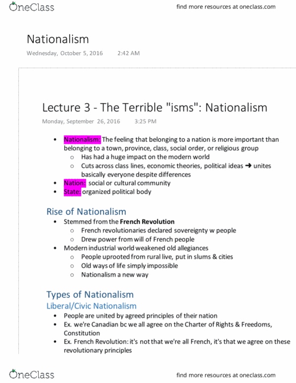 History 1404E Lecture 3: His 1404E Lecture 3-Nationalism thumbnail