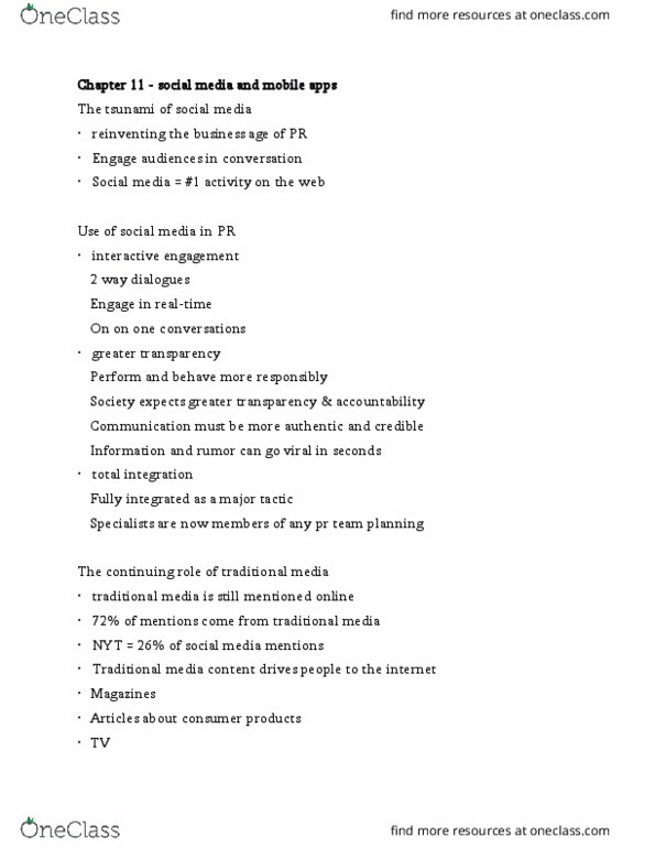 JOUR 104 Lecture Notes - Lecture 28: Linkedin, Microblogging thumbnail