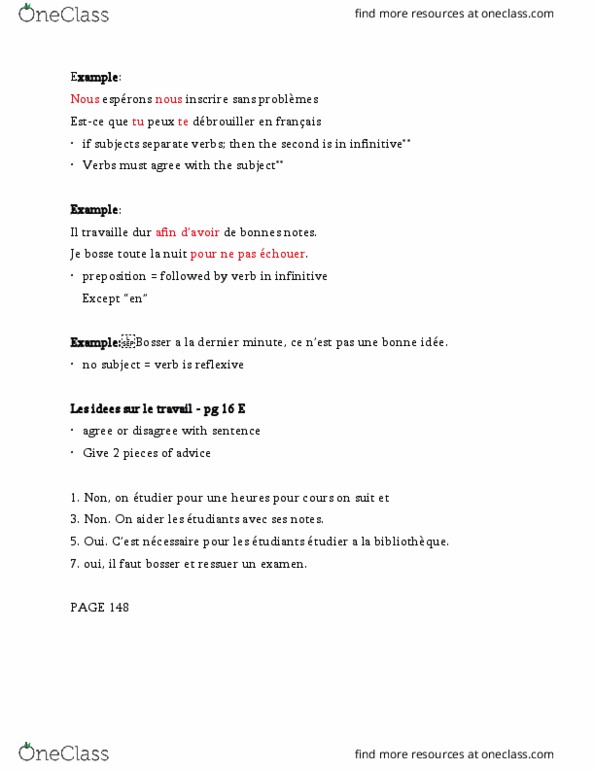 FR 201 Lecture Notes - Lecture 19: Jean Marie Bosser, Preposition And Postposition, Infinitive thumbnail