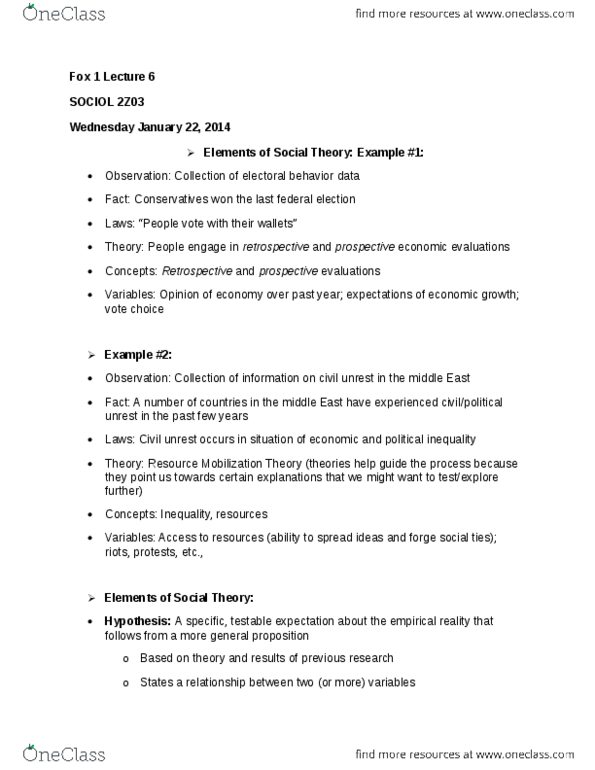 SOCIOL 2Z03 Lecture Notes - Lecture 6: Null Hypothesis thumbnail