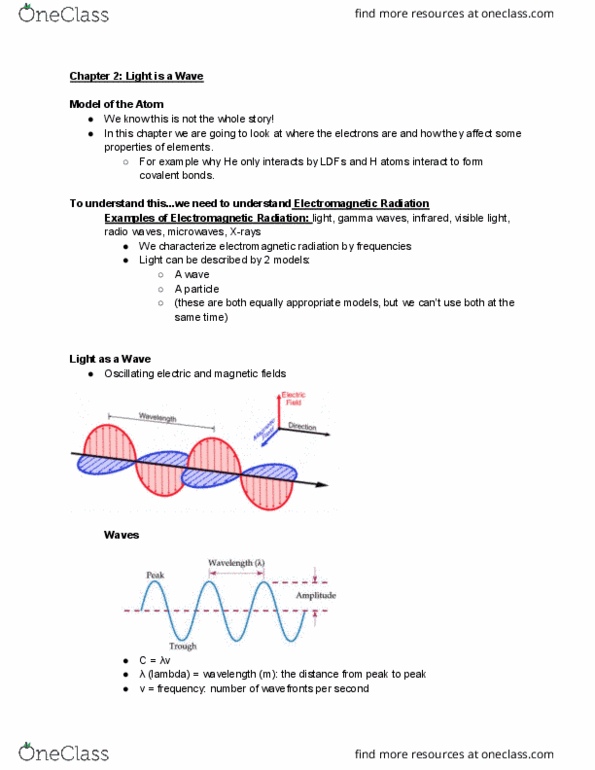 CEM 141 Lecture Notes - Lecture 13: Radiography, Covalent Bond, Diffraction thumbnail