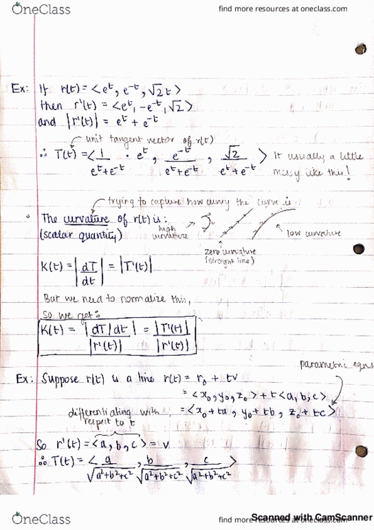 CAS MA 225 Lecture 9: Unit Tangent Vector and Curvature thumbnail