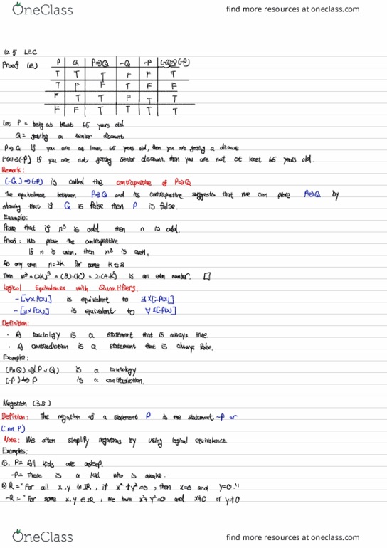 MAT102H5 Lecture Notes - Lecture 14: Discounts And Allowances, Logical Equivalence, Contraposition thumbnail