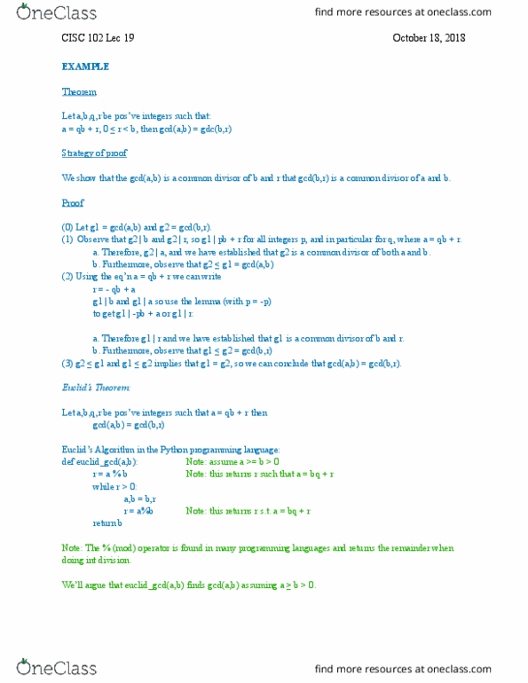 CISC 102 Lecture Notes - Lecture 19: Becquerel, Complex Instruction Set Computing, Integer Factorization cover image