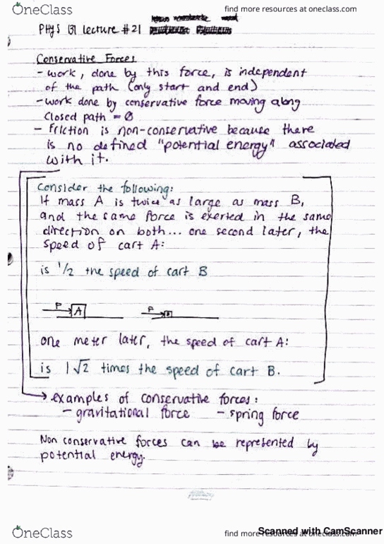 PHYS 131 Lecture 21: Conservative Forces thumbnail