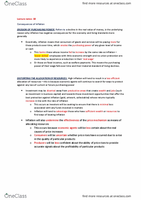 ECO10004 Lecture Notes - Lecture 10: Real Wages, Aggregate Supply, Aggregate Demand thumbnail