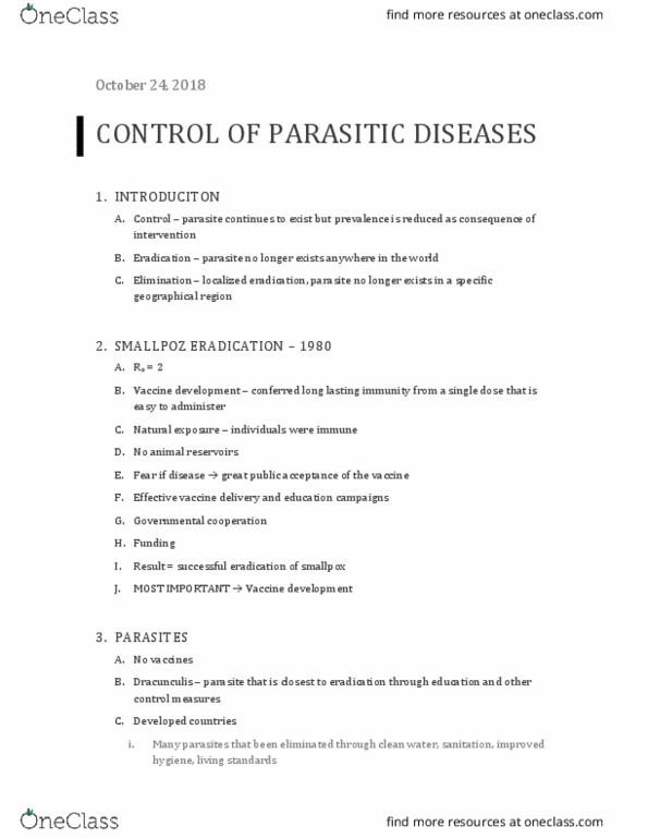 01:146:328 Lecture 14: Control of Parasitic Diseases - Lecture 14 thumbnail