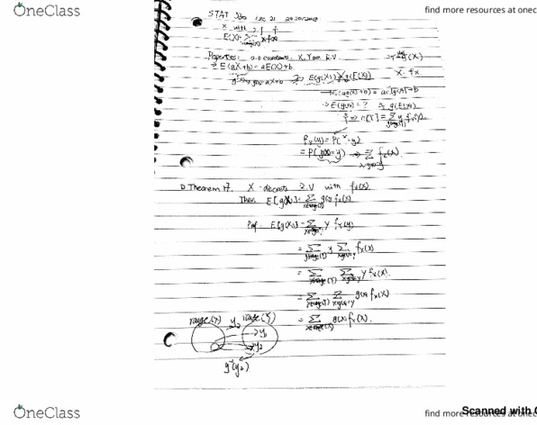 STAT230 Lecture 21: Stat 230 Lec 21 - Expectation function cover image