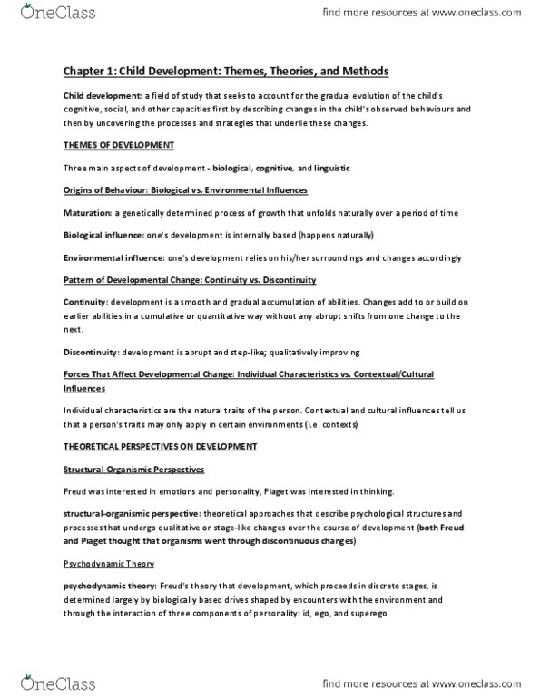 PSY100H1 Chapter Notes -Rapideye, Chemical Substance, Attention Deficit Hyperactivity Disorder thumbnail