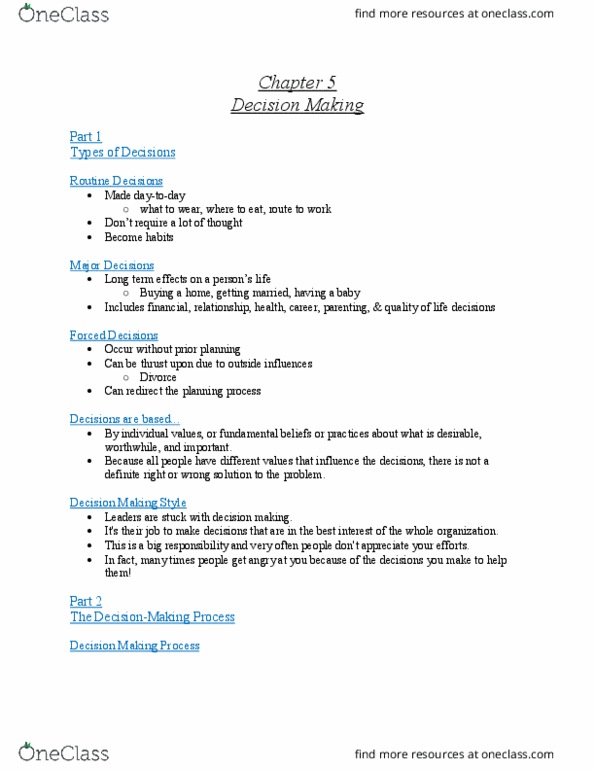 FCSE 3120 Chapter Notes - Chapter 11: Self-Perception Theory thumbnail