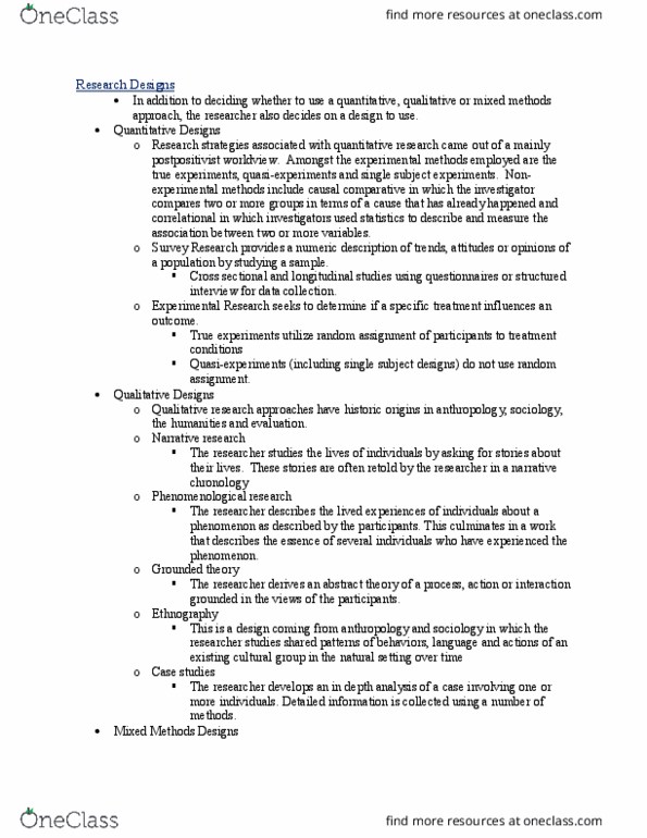 PSY 3010 Lecture Notes - Lecture 2: Quantitative Research, Qualitative Research, Postpositivism thumbnail