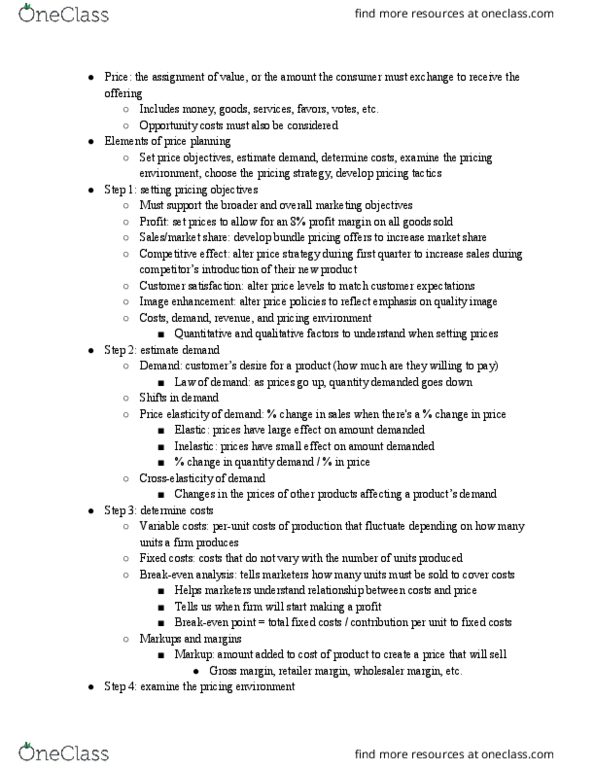 BUAD301 Lecture Notes - Lecture 10: Gross Margin, Image Editing, Profit Margin thumbnail