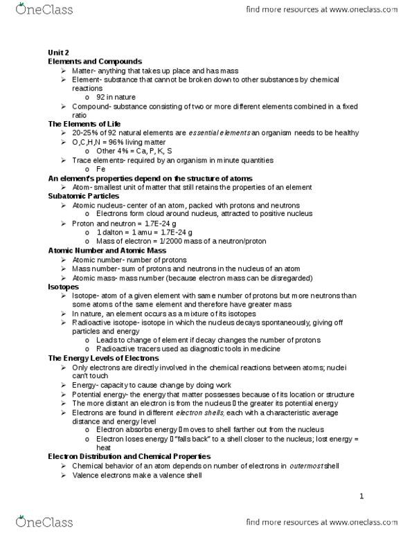 BIO SCI 93 Chapter Notes -Glycosidic Bond, Phosphodiester Bond, Adenine thumbnail