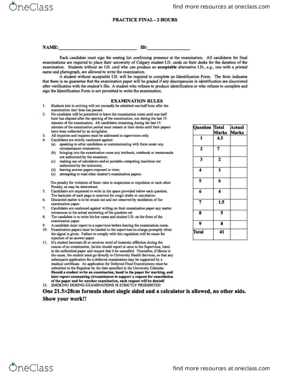 STAT 213 Study Guide - Fall 2018, Final - Hemoglobin, Null Hypothesis ...