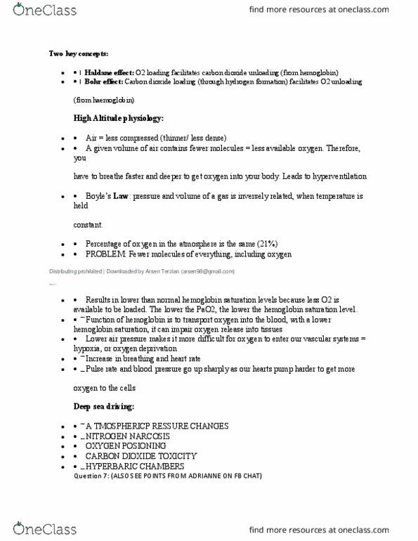 HTHSCI 1CC6 Lecture Notes - Lecture 10: Blood Gas Tension, Pulse, Hemoglobin thumbnail