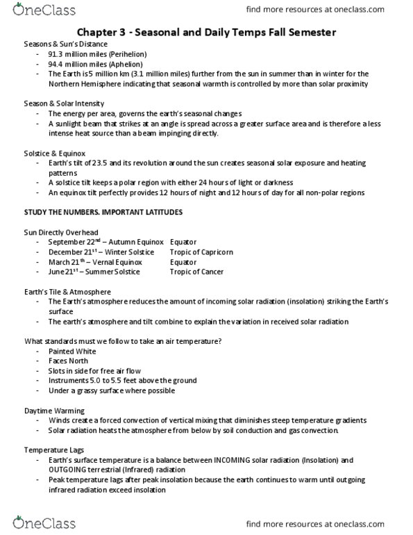 ATSC 110 Lecture Notes - Lecture 3: Equinox, Northern Hemisphere, Polar Regions Of Earth thumbnail