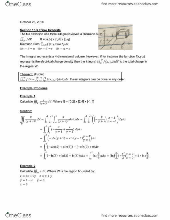 01:640:251 Lecture Notes - Lecture 15: Riemann Sum cover image