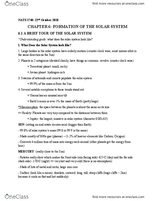 NATS 1740 Lecture Notes - Lecture 21: Giant Planet, Terrestrial Planet, Ammonia thumbnail