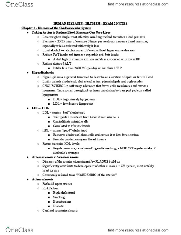 HLTH 335 Lecture Notes - Lecture 18: Cholesteryl Ester, Smoking Cessation, Hyperlipidemia thumbnail