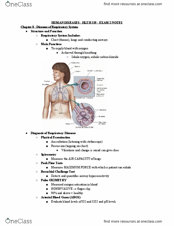 HLTH 335 Lecture Notes - Lecture 23: Spirometry, Stethoscope, Auscultation thumbnail