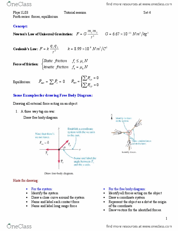PHYSICS 1L03 Lecture Notes - Free Body Diagram, Billiard Ball, Friction thumbnail