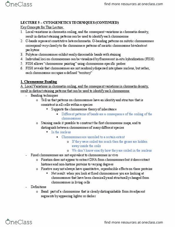PLNT 3140 Lecture Notes - Lecture 17: Constitutive Heterochromatin, Meiosis, Chromatin thumbnail