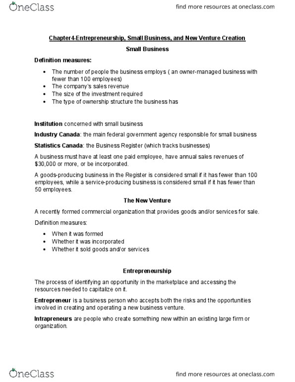 COMM 1010 Lecture Notes - Lecture 8: Preferred Stock, Common Stock, Sole Proprietorship thumbnail