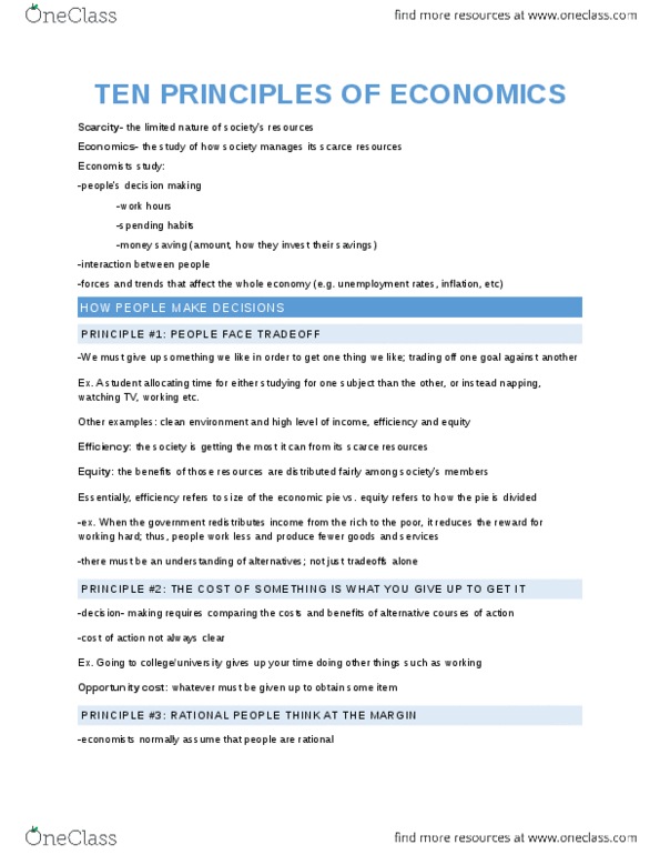 ECN 104 Chapter Notes - Chapter 1: Market Failure, Business Cycle, Externality thumbnail