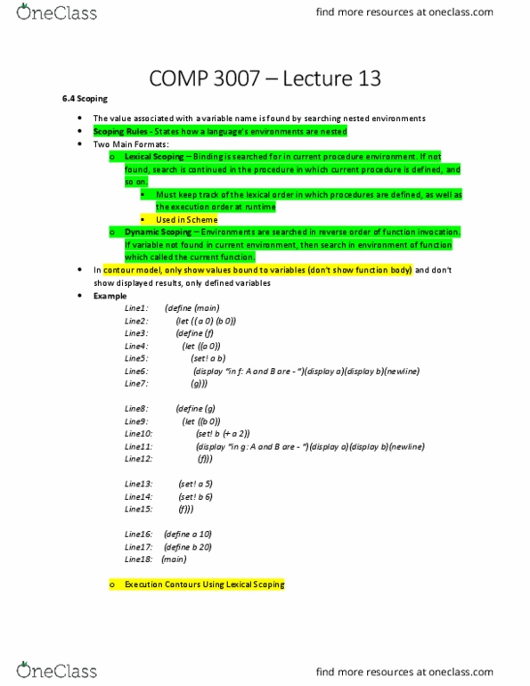 COMP 3007 Lecture Notes - Lecture 13: Newline thumbnail