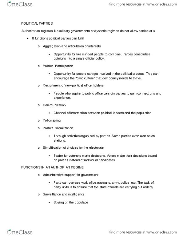 POL 101W Chapter : Unit 8 Notes thumbnail