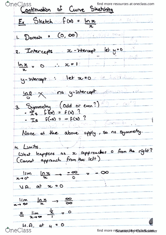 MATH 1ZA3 Lecture 23: Continuation of Curve Sketching cover image