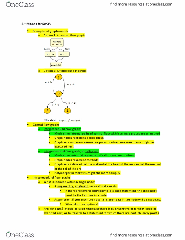 COMP 4004 Lecture Notes - Lecture 4: Control Flow Graph, Finite-State Machine, Call Graph thumbnail