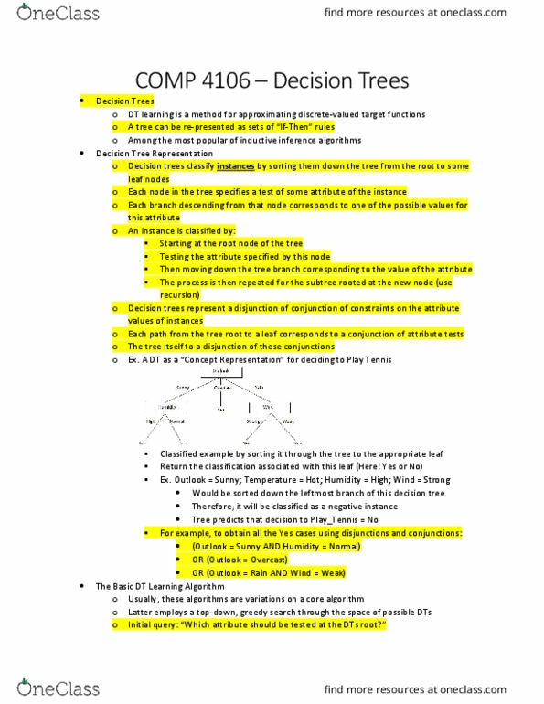 COMP 4106 Lecture Notes - Lecture 6: The Algorithm, Liquid Oxygen, Binary Logarithm thumbnail
