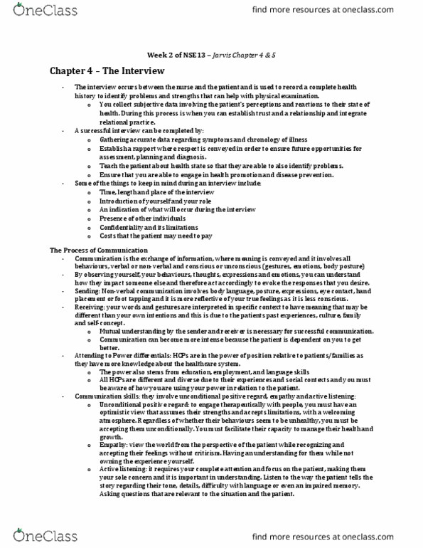 NSE 13A/B Lecture Notes - Lecture 2: Unconditional Positive Regard, Nonverbal Communication, Active Listening thumbnail