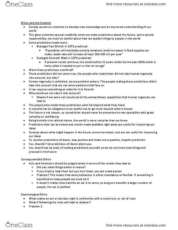 Psychology 2800E Lecture Notes - Lecture 3: Deontological Ethics, Consequentialism, Totalitarianism thumbnail