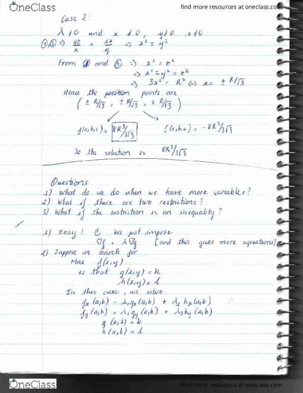 MATH 200 Lecture Notes - Lecture 23: Ellipse, Urt cover image