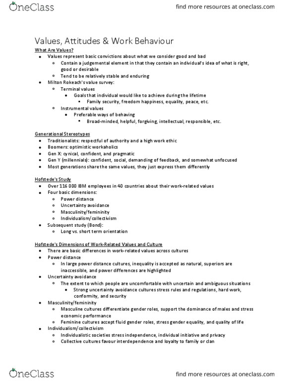 BU288 Lecture Notes - Lecture 4: Organizational Commitment, Job Satisfaction thumbnail