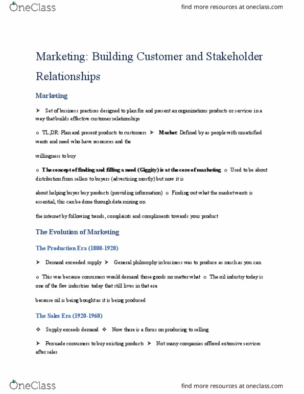 ECON 1BB3 Chapter Notes - Chapter 38: Tl;Dr, Data Mining, Customer Relationship Management thumbnail