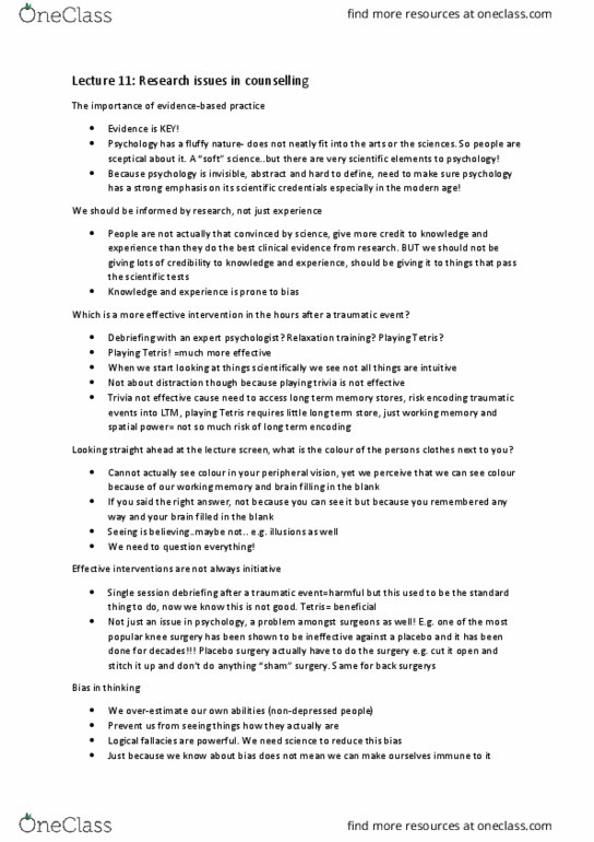 PSY3120 Lecture Notes - Lecture 11: Relaxation Technique, Peripheral Vision, Meta-Analysis thumbnail