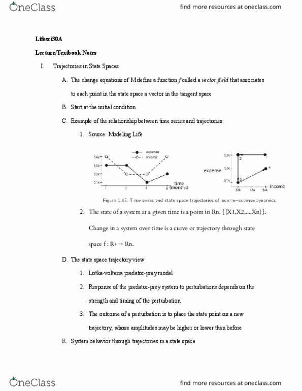 LIFESCI 30A Chapter Notes - Chapter 1.6: Tangent Space, Time Series, Determinism thumbnail