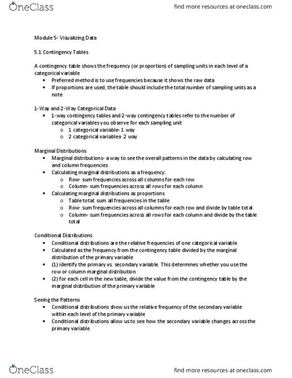 PSYC 202 Lecture Notes - Lecture 5: Marginal Distribution, Contingency Table thumbnail