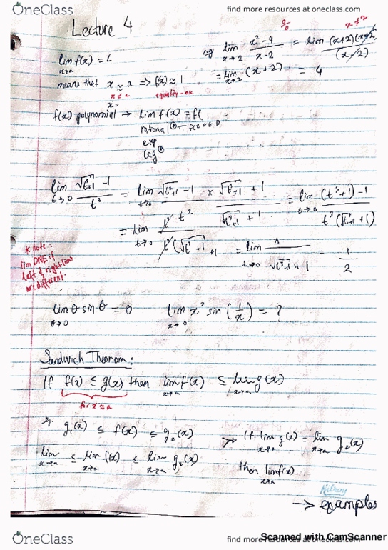 MAT 1320 Lecture 4: Continuity, Intermediate Value Theorem, Limits to Infinity cover image