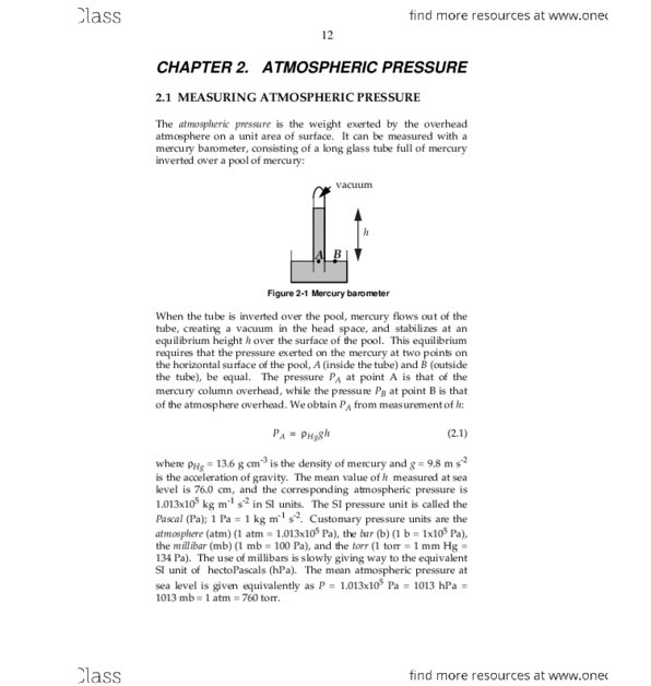 CHEM 302 Chapter Notes - Chapter 2: Molecular Diffusion, Net Force, Ideal Gas Law thumbnail