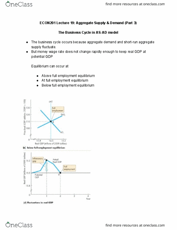 ECON 201 Lecture Notes - Lecture 19: Aggregate Supply, Aggregate Demand, Potential Output cover image