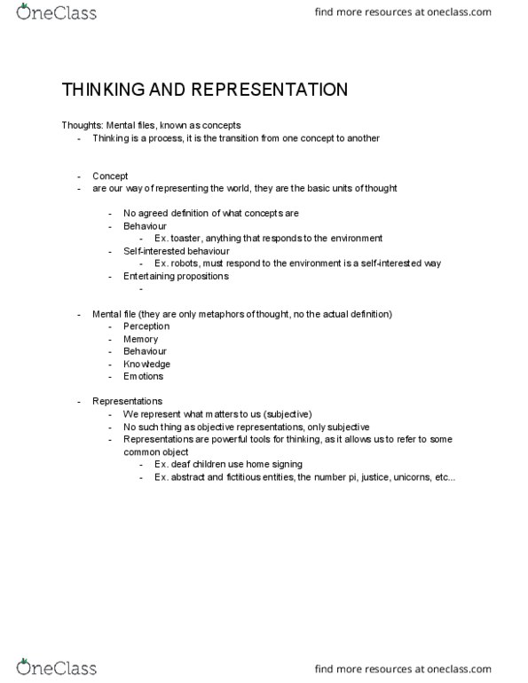 Philosophy 1200 Lecture 3: Thinking and Representation thumbnail