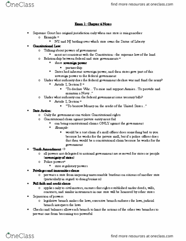 BA 30310 Chapter Notes - Chapter 4: Government Issue, Commerce Clause, Ebay thumbnail