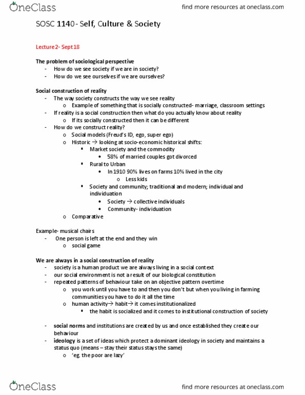 SOSC 1140 Lecture Notes - Lecture 2: Musical Chairs, Revolution Health Group, Ritualism In The Church Of England thumbnail